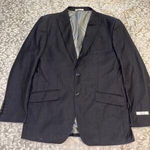 Vinci Modern Fit Suit Jacket 40R/34W Black (C11)